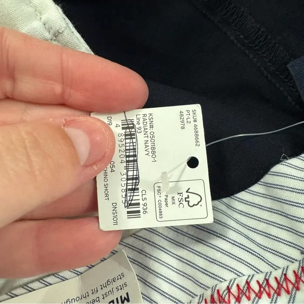 NWT Lands' End Women's Navy Dark Blue Chino Shorts Mid Rise Plus Size 22 W - Picture 6 of 9